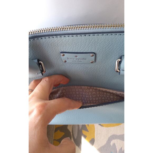 NWOT Kate Spade New York Grove Street Carli satchel purse baby blue adj strap - Picture 4 of 9